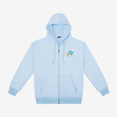 milkmochabear: Blue Clouds Snapshot Hoodie Hoodies Milkmochabear XS  