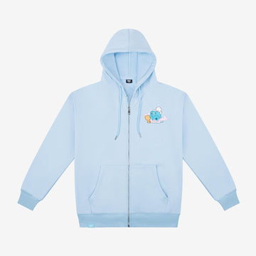 milkmochabear: Blue Clouds Snapshot Hoodie Hoodies Milkmochabear XS  