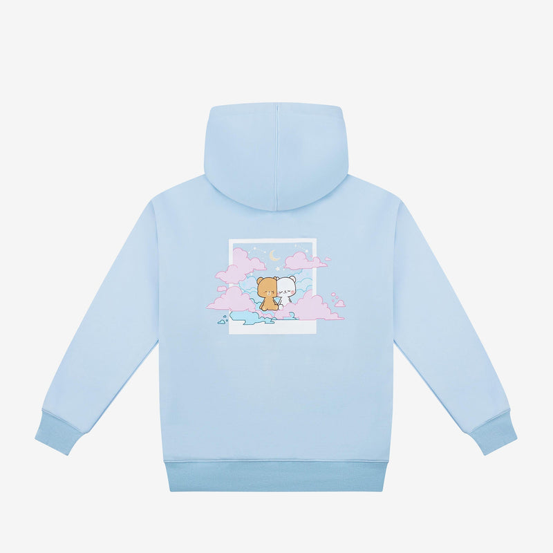 milkmochabear: Blue Clouds Snapshot Hoodie Hoodies Milkmochabear   