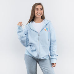 milkmochabear: Blue Clouds Snapshot Hoodie Hoodies Milkmochabear   