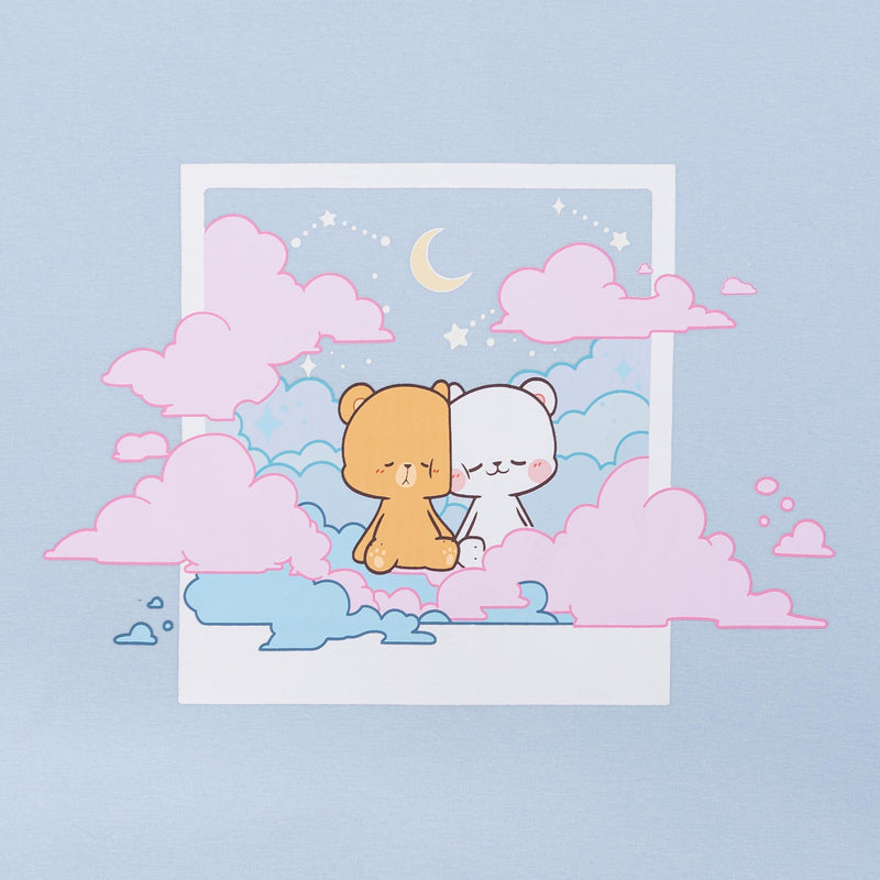 milkmochabear: Blue Clouds Snapshot Hoodie Hoodies Milkmochabear   