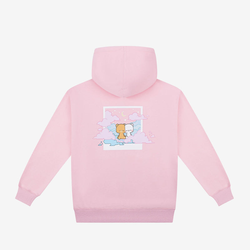 milkmochabear: Pink Clouds Snapshot Hoodie Hoodies Milkmochabear   