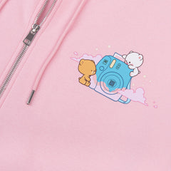 milkmochabear: Pink Clouds Snapshot Hoodie Hoodies Milkmochabear   