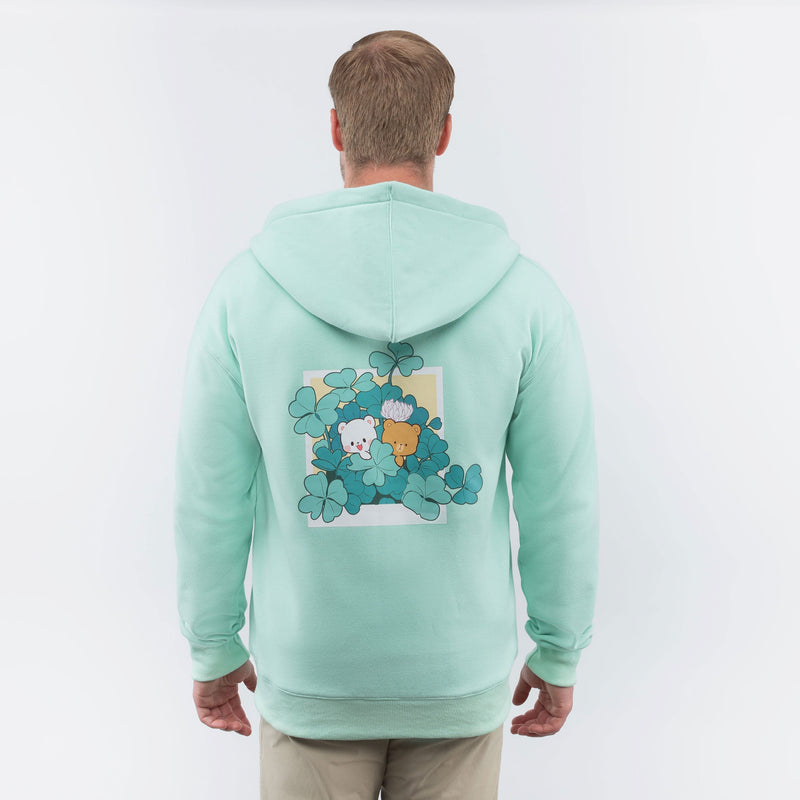 milkmochabear: Green Clover Snapshot Hoodie Hoodies Milkmochabear   