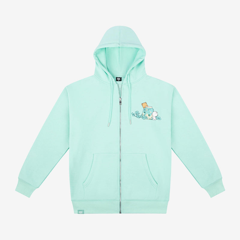 milkmochabear: Green Clover Snapshot Hoodie Hoodies Milkmochabear XS  