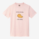 milkmochabear: Doing Nothing T-Shirt T-Shirts Milkmochabear Pink XS 