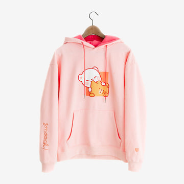 milkmochabear: Pink Smooch Hoodies Hoodies Milkmochabear XS  