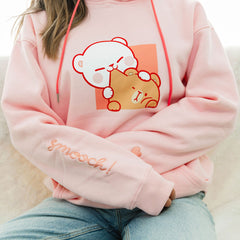 milkmochabear: Pink Smooch Hoodies Hoodies Milkmochabear   