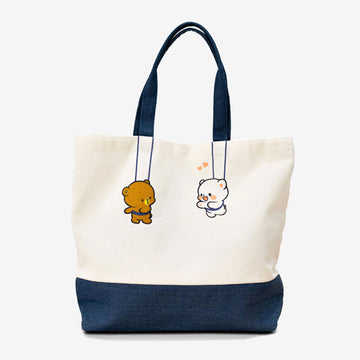 milkmochabear: Hanging Out Canvas Tote Bag Handbags Milkmochabear   