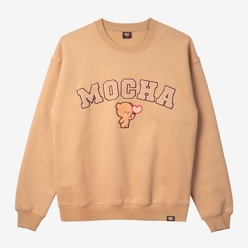 milkmochabear: Mocha Varsity Crewneck Crewnecks Milkmochabear XS  