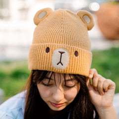 milkmochabear: Mocha Face Beanie Hats Milkmochabear   