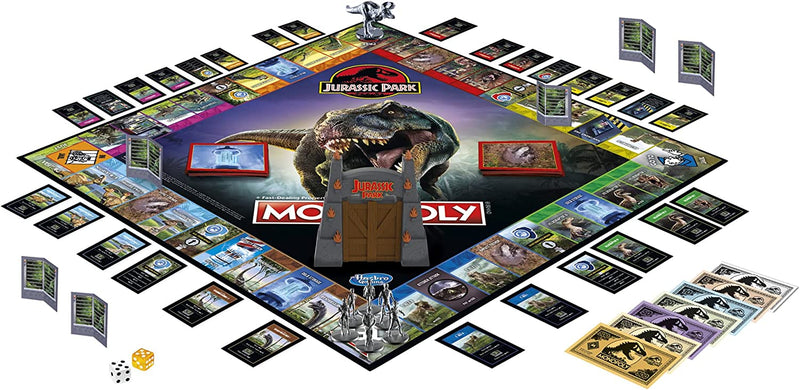 Monopoly: Jurassic Park Edition [Board Game, 2-6 Players] Board Game Hasbro   