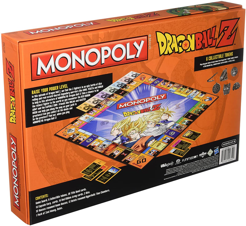 Monopoly: Dragon Ball Z Edition [Board Game, 2-6 Players] Board Game Hasbro   