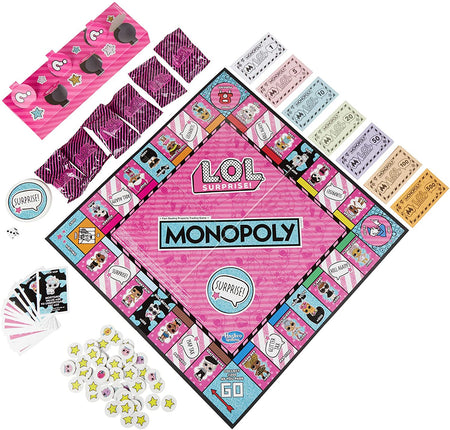 Monopoly: L.O.L. Surprise! Edition [Board Game, 2-4 Players] Board Game Hasbro   