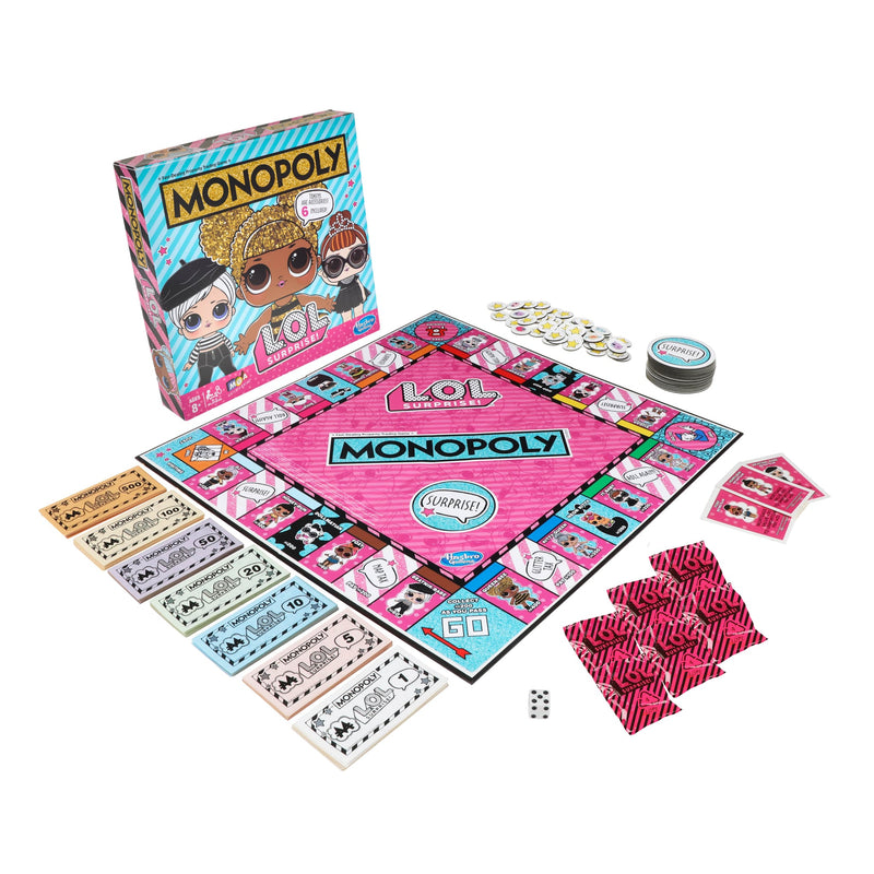 Monopoly: L.O.L. Surprise! Edition [Board Game, 2-4 Players] Board Game Hasbro   