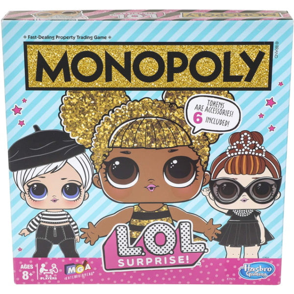 Monopoly: L.O.L. Surprise! Edition [Board Game, 2-4 Players] Board Game Hasbro   