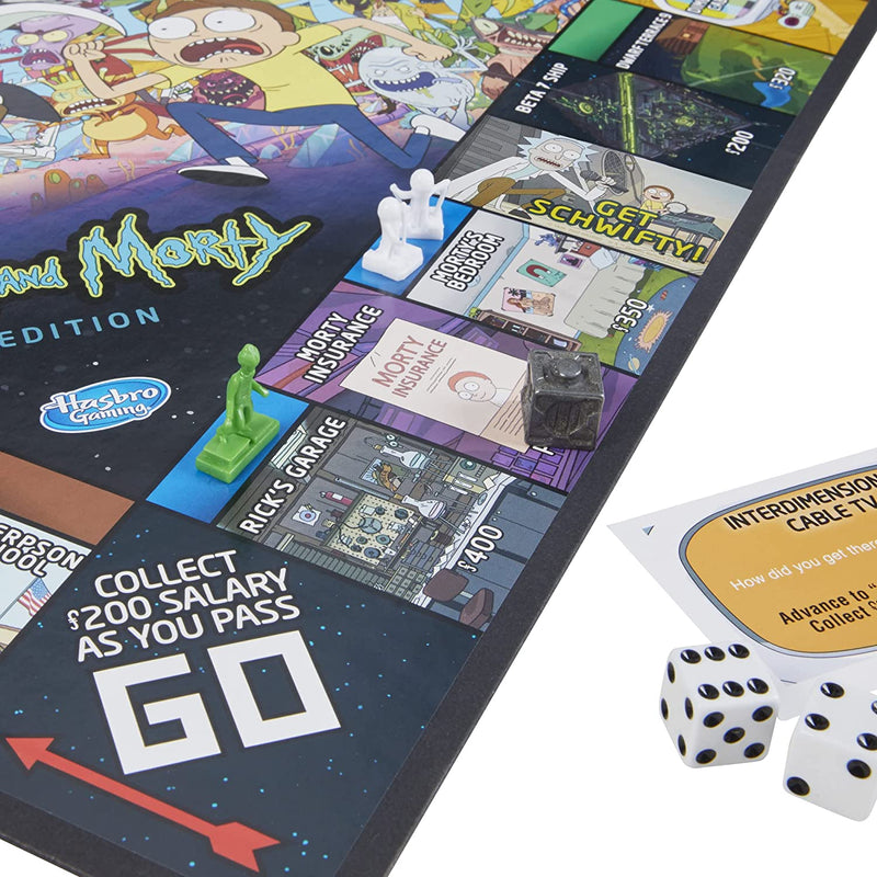 Monopoly: Rick and Morty Edition [Board Game, 2-6 Players] Board Game Hasbro   