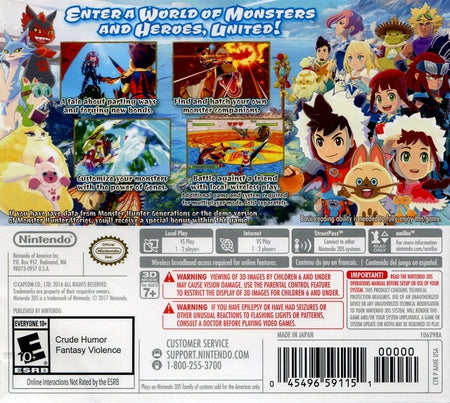 Monster Hunter Stories [Nintendo 3DS] Nintendo 3DS Video Game Nintendo   