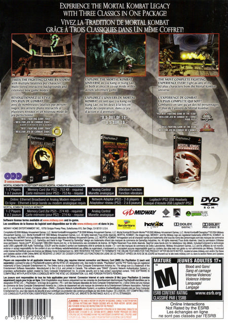 Mortal Kombat Kollection [PlayStation 2] PlayStation 2 Video Game Valuesoft   
