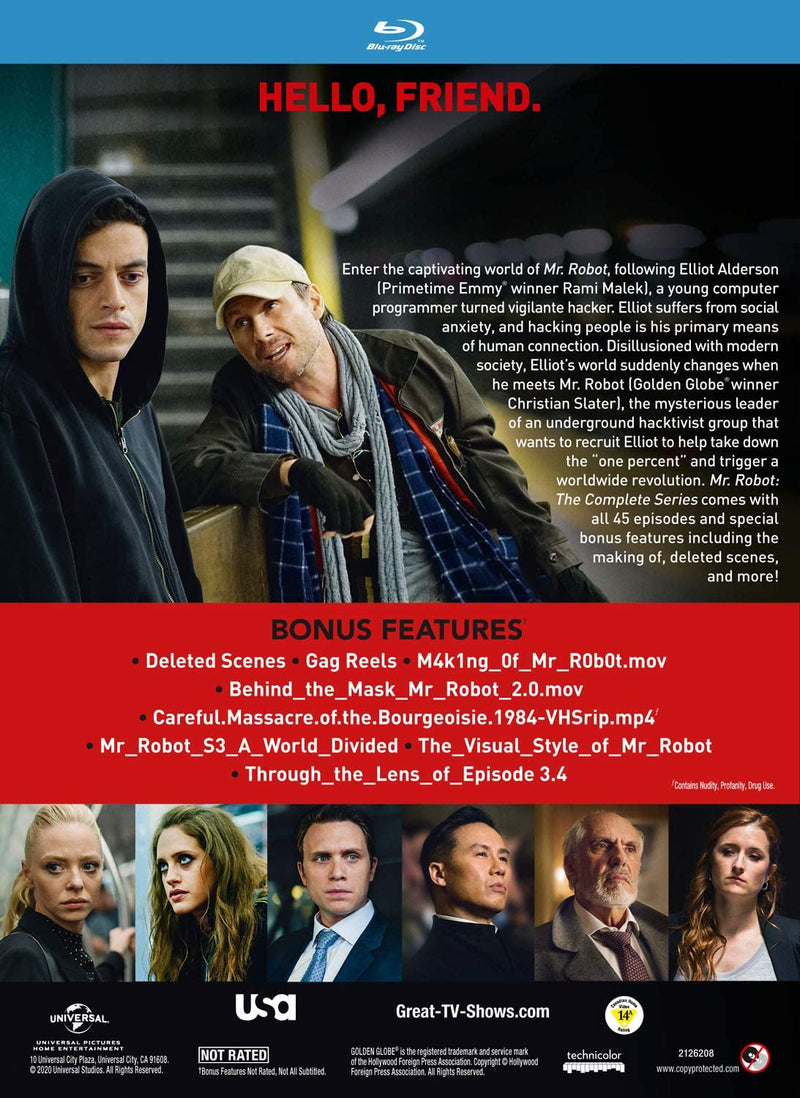 Mr. Robot: The Complete Series - Seasons 1-4 [Blu-Ray Box Set] DVDs & Blu-Rays Universal Studios   