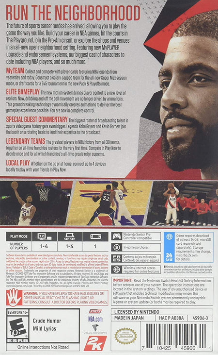 NBA 2K18 [Nintendo Switch] Nintendo Switch Video Game 2K Games   