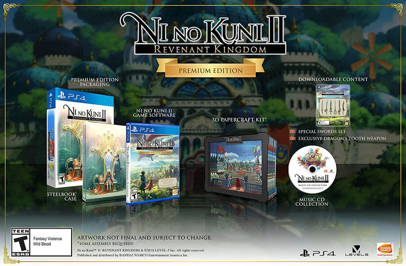 Ni no Kuni II: Revenant Kingdom - Premium Edition [PlayStation 4] PlayStation 4 Video Game Bandai Namco   