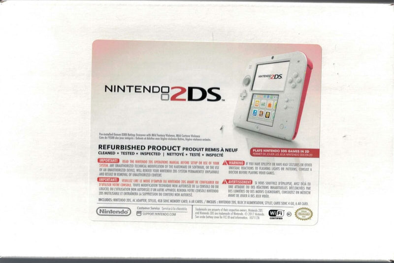 Nintendo 2DS Console - Red + White [Nintendo 2DS System] Nintendo Systems Nintendo   