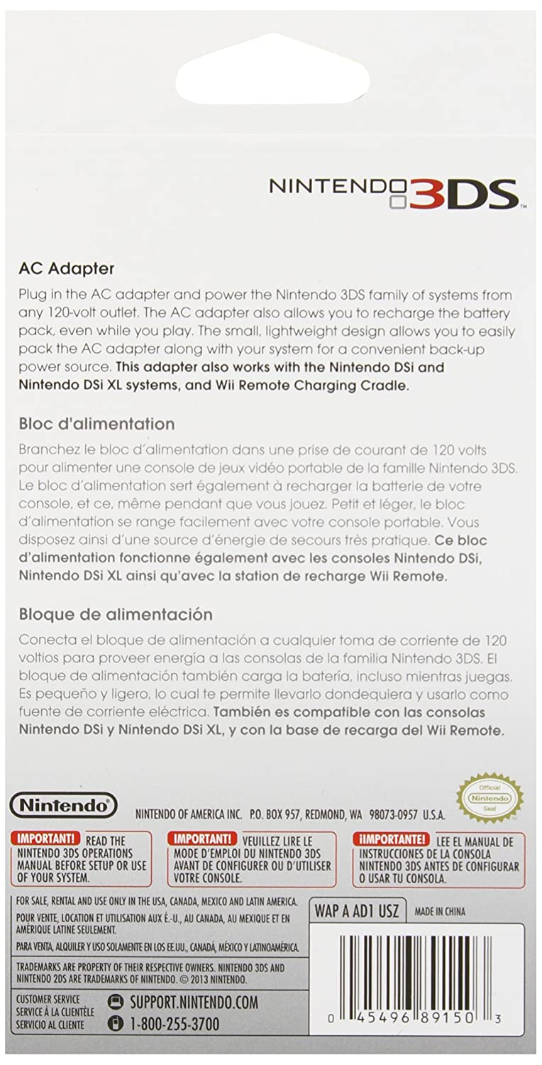 Nintendo 3DS AC Adapter for 3DS / 2DS / DSi [Nintendo Accessory] Nintendo Accessories Nintendo   