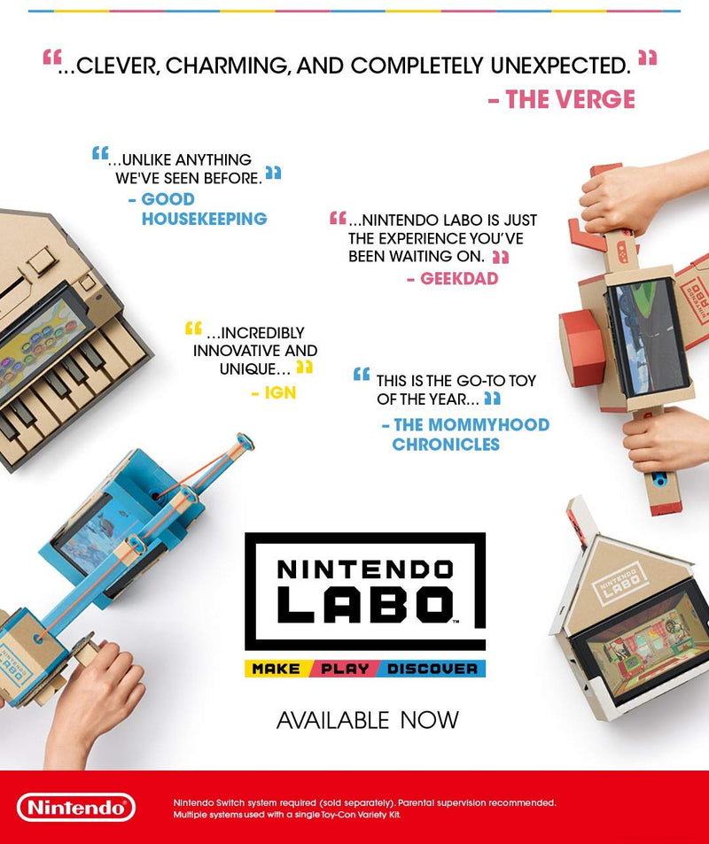 Nintendo Labo Toy-Con 01: Variety Kit - Japanese Version [Nintendo Switch] Nintendo Switch Video Game Nintendo   