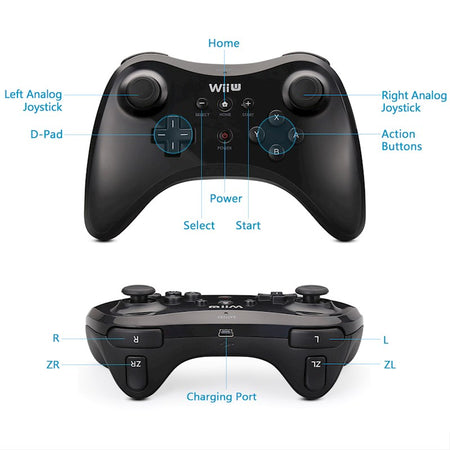 Nintendo Wii U Pro Controller - Black [Nintendo Wii U Accessory] Nintendo Wii U Accessories Nintendo   