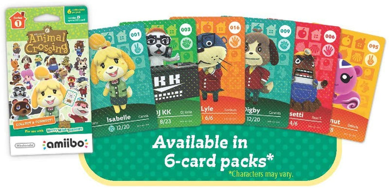 Nintendo Animal Crossing Amiibo Cards - Series 1, 2, 3, 4 - 6 Card Packs [Nintendo Accessory] Nintendo Accessories Nintendo   