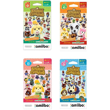 Nintendo Animal Crossing Amiibo Cards - Series 1, 2, 3, 4 - 6 Card Packs [Nintendo Accessory] Nintendo Accessories Nintendo   