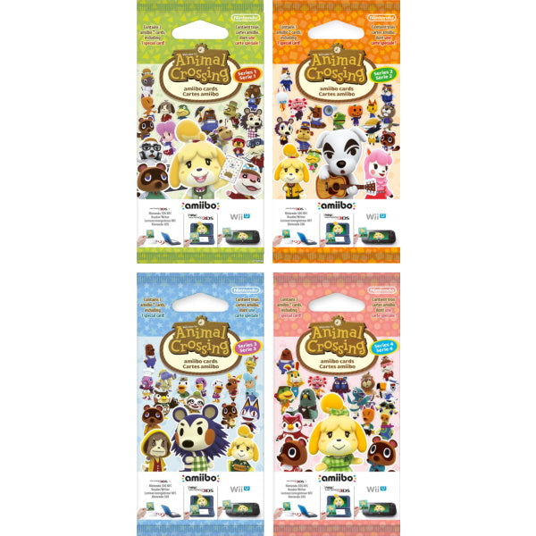 Nintendo Animal Crossing Amiibo Cards - Series 1-4 - 4 Pack - 12 Cards Total [Nintendo Accessory] Nintendo Accessories Nintendo   