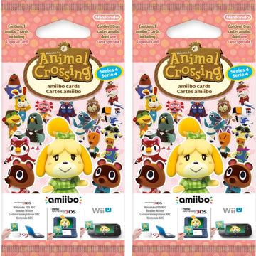 Nintendo Animal Crossing Amiibo Cards - Series 4 - 2 Pack - 6 Cards Total [Nintendo Accessory] Nintendo Accessories Nintendo   