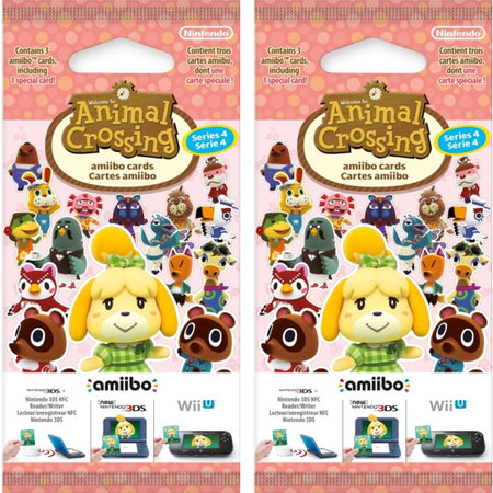 Nintendo Animal Crossing Amiibo Cards - Series 4 - 2 Pack - 6 Cards Total [Nintendo Accessory] Nintendo Accessories Nintendo   