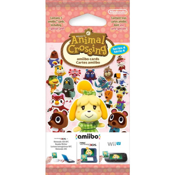 Nintendo Animal Crossing Amiibo Cards - Series 4 - 3 Card Pack [Nintendo Accessory] Nintendo Accessories Nintendo   