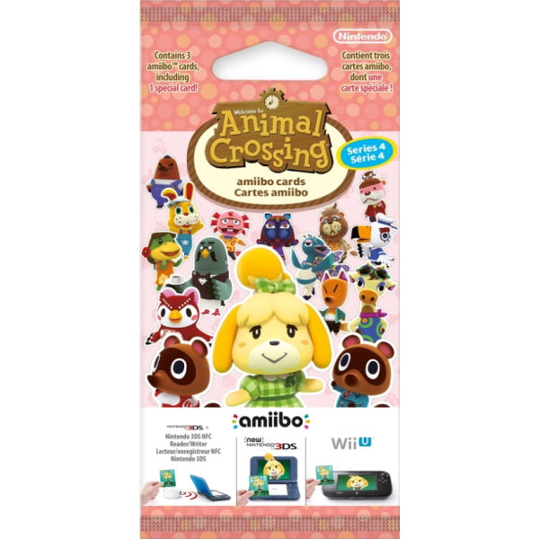 Nintendo Animal Crossing Amiibo Cards - Series 4 - 3 Card Pack [Nintendo Accessory] Nintendo Accessories Nintendo   