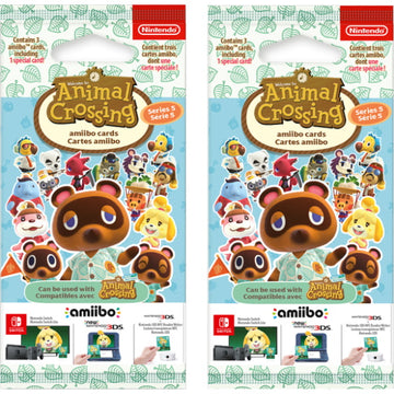 Nintendo Animal Crossing Amiibo Cards - Series 5 - 2 Pack - 6 Cards Total [Nintendo Accessory] Nintendo Accessories Nintendo   