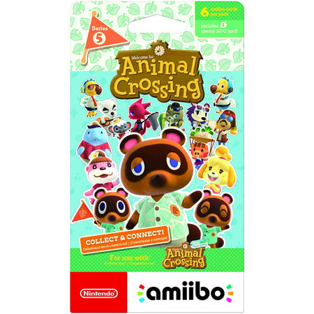 Nintendo Animal Crossing Amiibo Cards - Series 5 - 6 Card Pack [Nintendo Accessory] Nintendo Accessories Nintendo   