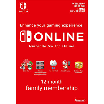 Nintendo Switch Online - 12-Month Family Membership [Nintendo Switch Accessory] Nintendo Switch Accessories Nintendo   