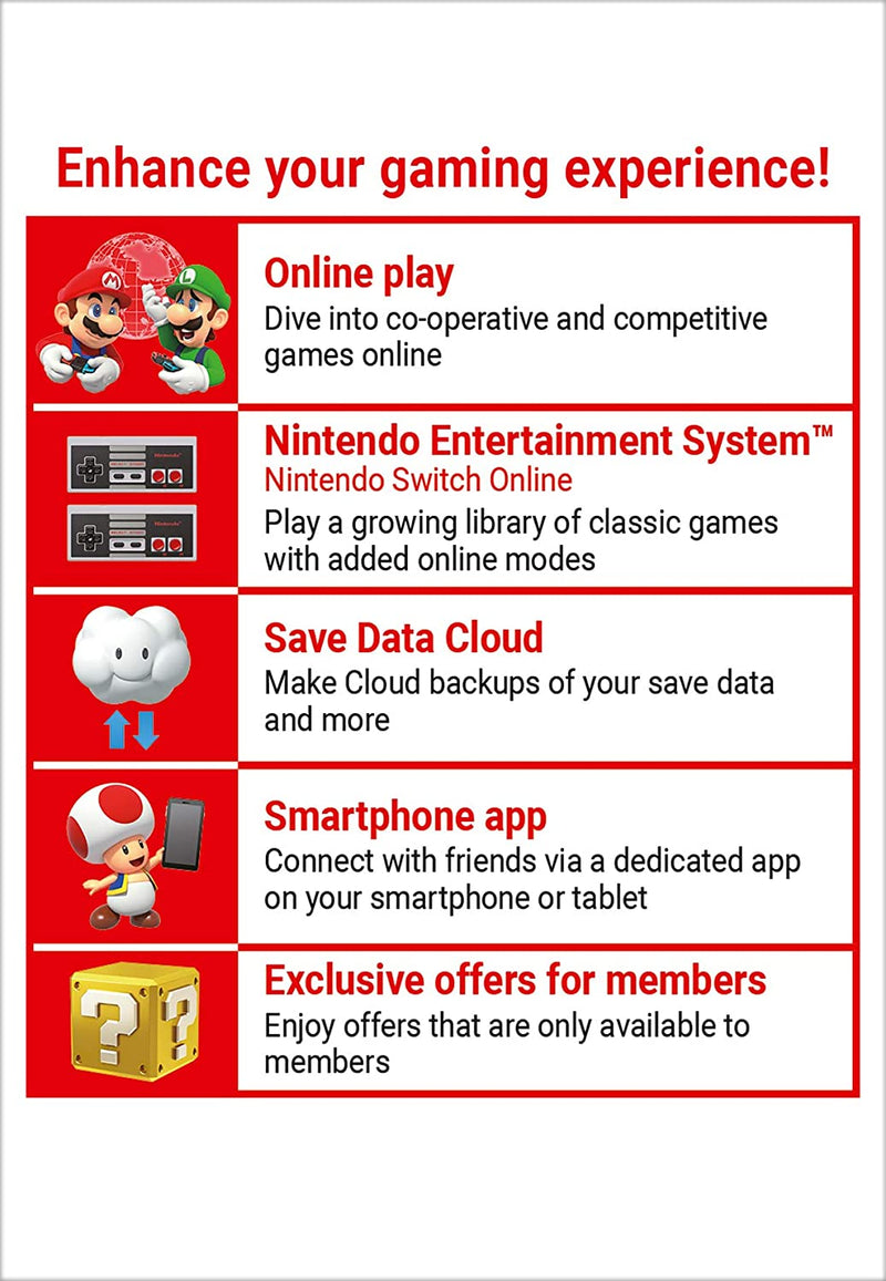 Nintendo Switch Online - 12-Month Family Membership [Nintendo Switch Accessory] Nintendo Switch Accessories Nintendo   