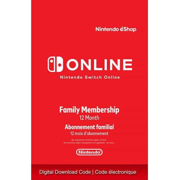 Nintendo Switch Online - 12-Month Family Membership [Nintendo Switch Accessory] Nintendo Switch Accessories Nintendo   