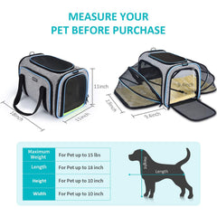 OMORC Pet Carrier - Airline Approved, Expandable Foldable Soft-Sided Carrier for Cats and Dogs [Pet Care] House & Home OMORC   