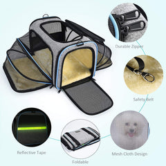 OMORC Pet Carrier - Airline Approved, Expandable Foldable Soft-Sided Carrier for Cats and Dogs [Pet Care] House & Home OMORC   