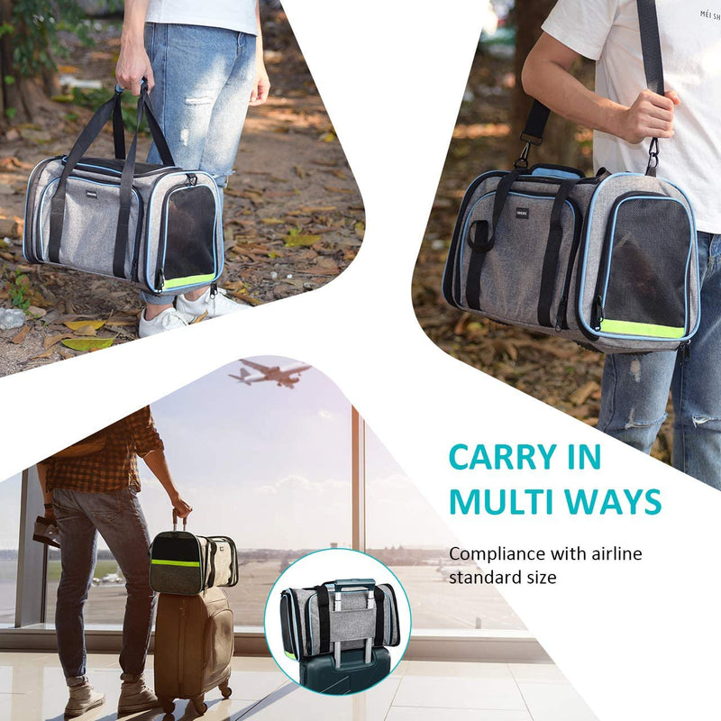 OMORC Pet Carrier Airline Approved, Expandable Foldable Soft