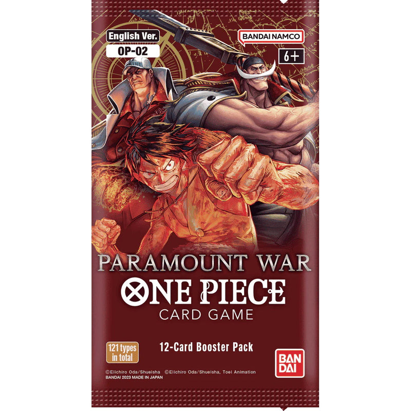 One Piece TCG: Paramount War Booster Box - 24 Packs [OP-02] Card Game Bandai Namco   