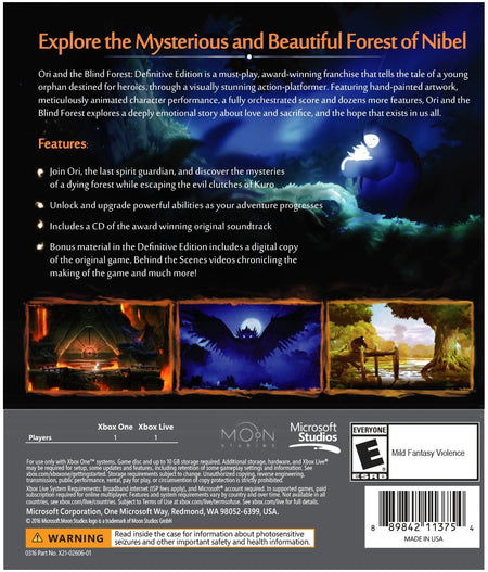 Ori and the Blind Forest - Definitive Edition [Xbox One] Xbox One Video Game Microsoft   