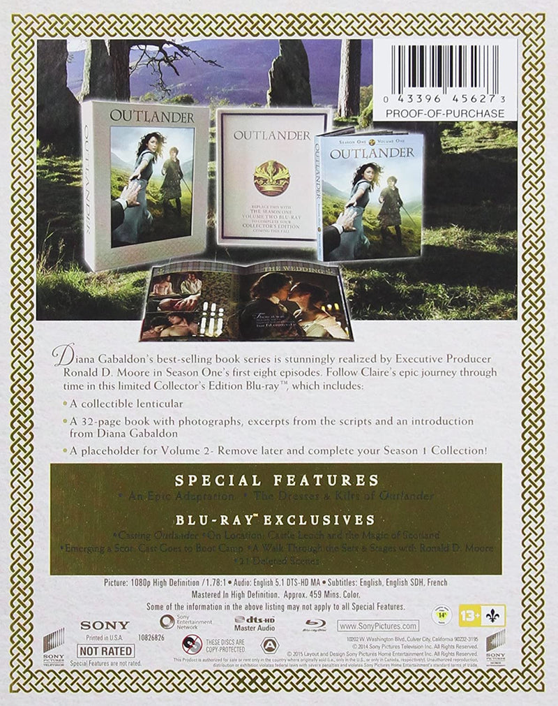 Outlander: Season One - Volume One - Collector's Edition [Blu-Ray + Digital Box Set] DVDs & Blu-Rays Sony Pictures   
