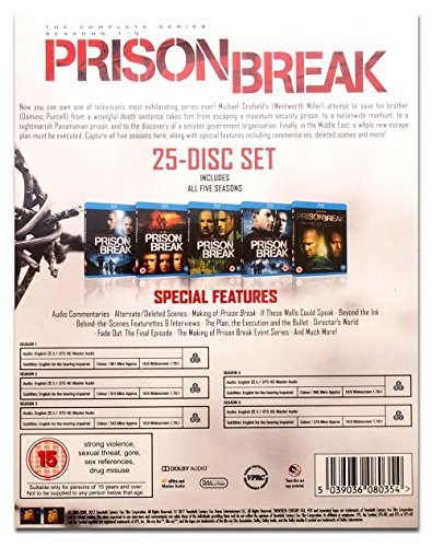 Prison Break: The Complete Series - Seasons 1-5 [Blu-Ray Box Set] DVDs & Blu-Rays 20th Century Fox   