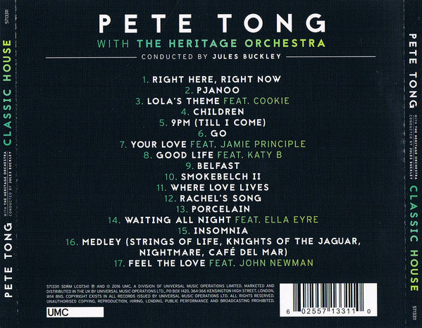 Pete Tong with The Heritage Orchestra - Classic House [Audio CD] Audio CD/Vinyl Universal Music   